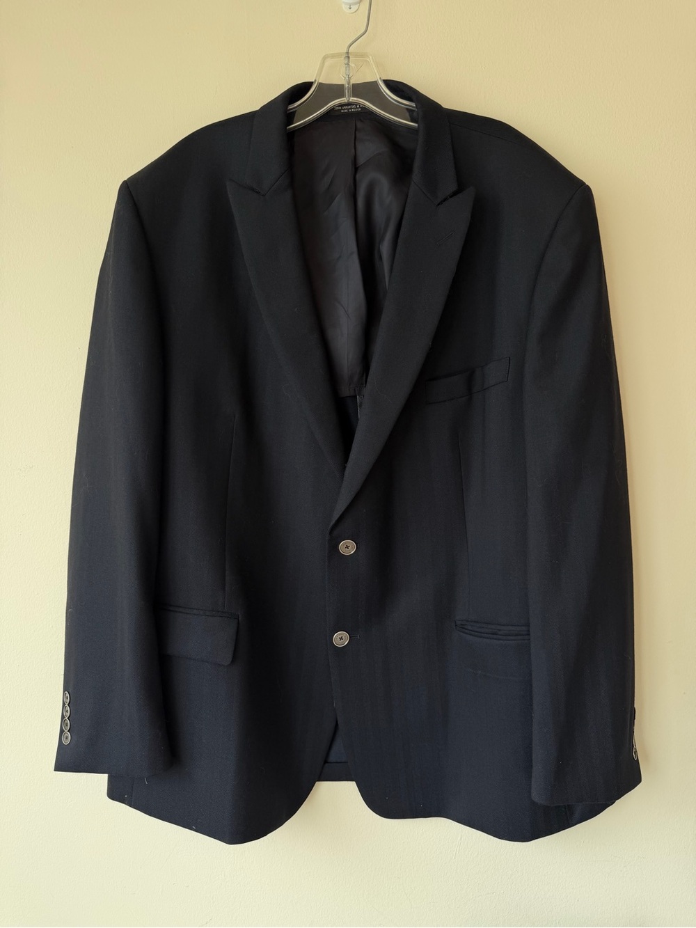JOHN VARVATOS USA Kern Black Wool Silk Blazer Size 50R Premium Sport Coat